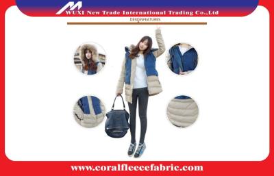 China Long Contrast Color Lightweight Down Jacket With Puffer Packable Warm Fur Hoodie for sale