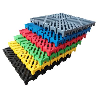 China Industrial Flooring pp Mats Interlocking Garage Tiles 50mm car wash for sale