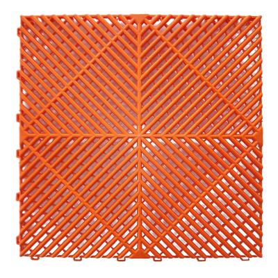 China Factory Supply 1.8cm Industrial PP Garage Floor Tiles For Car Wash Flooring for sale