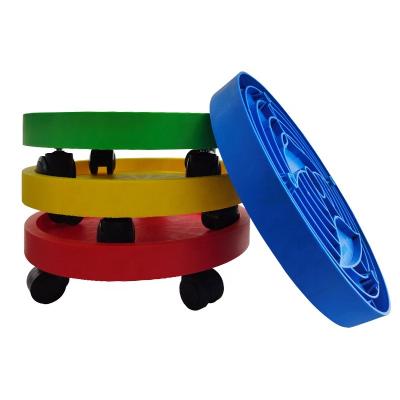 China Portable Plastic Four Wheel Family Home and Garden Flower Pot Flower Pot Mobile Support Tray for sale