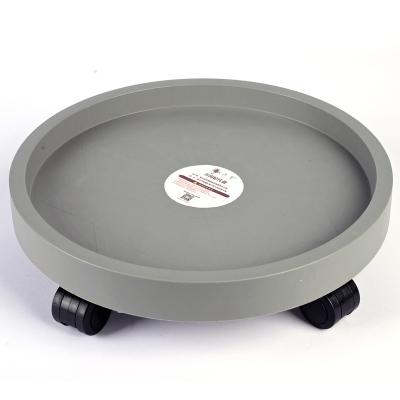 China Indoor Outdoor Garden Tempered Tray Universal Wheel Can Rotate Multicolor Flowerpot Dish for sale