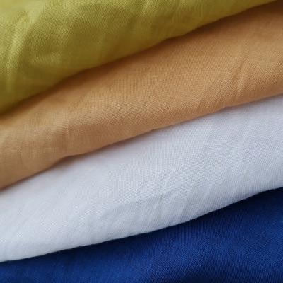 China SKYLINENS 100% organic pure ramie high level plain dyed woven for shirt garment loaf thin hijab 60 shawl for sale