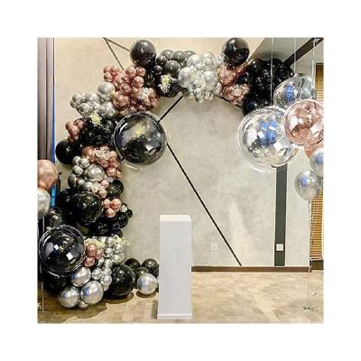 China Environmental Friendly Champagne Rose Gold Balloon Garland Metallic Chrome Silver Birthday Black Balloons Arch Kit for sale