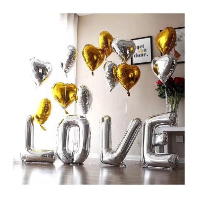 China Enviroment Friendly Wholesale Jumbo Helium Decoration Giant Mylar Letter Placed Love Foil Balloons 32 Inch 18 Inch for sale