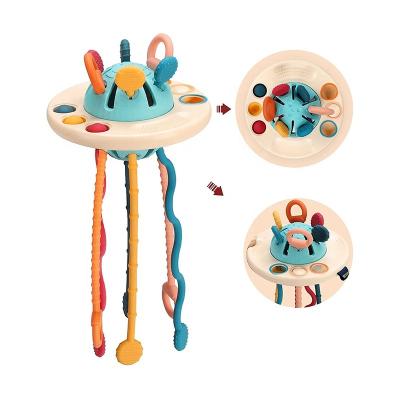 China Hot Environmentally Friendly Pull String Silicone Toddler Age 18+ Month Childhood Selling Decompression Education Early Education Kids Toys For Baby for sale