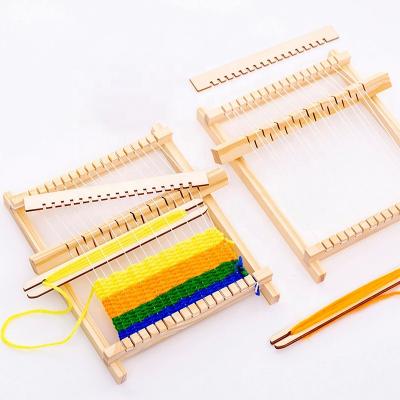 China Multifunctional Tool Kit Hand Wooden Weaving Loom Yarn Scarf Weaving Machine Loom Beginner Art and Craft DIY Natural Environmental Friendly Products for Kids for sale