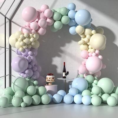 China Environmental Friendly 185pcs Ice Cream Party Assorted Macaron Balloons Sets Rainbow Balloons Pastel Balloon Garland Arch Party Kit for sale