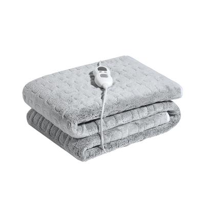 China Hot Selling Warm Folded Portable Washable Winter Flannel Throw Heating Electric Blanket for sale