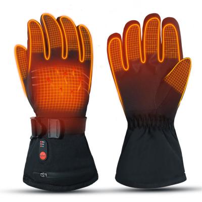 China Adjust Thermostatic New Winter Motorcycle Skiing Gloves Safety Rechargeable Electric Heated Controller Gloves for sale