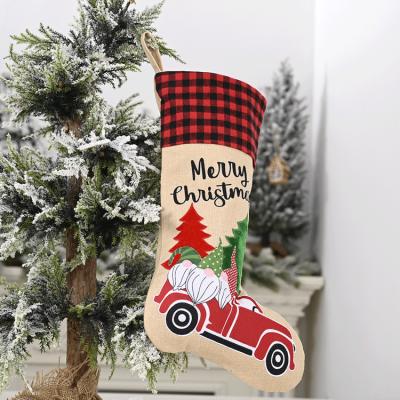 China Beautiful Christmast Ornament Family Christmas Decorations Big Bag Christmas Stocking Socks for sale