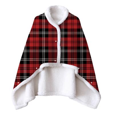 China Custom Super Cozy Wearable Sweatshirt Plush and Breathable Comfort Sherpa Wearable Blankets for sale