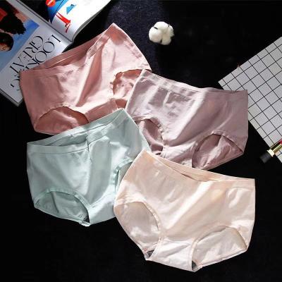 China Wholesale Best Quality Ladies Panties Comfortable Pure Cotton Seamless Antibacterial Panties Mid Waist Briefs for sale