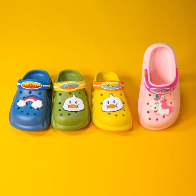 China Wholesale Flat Kids Shower Sandal Slippers Quick Drying Bathroom Slides EVA Soft Sole Open Toe Baby Sandals for sale