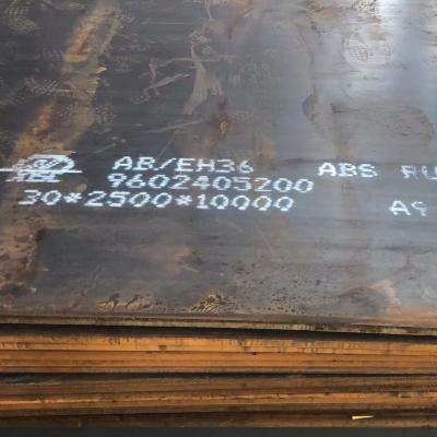 China AH36 DH36 EH36 Placa de acero de alta tracción ABS de grado de construcción naval Placa de acero laminada en caliente a baja temperatura en venta