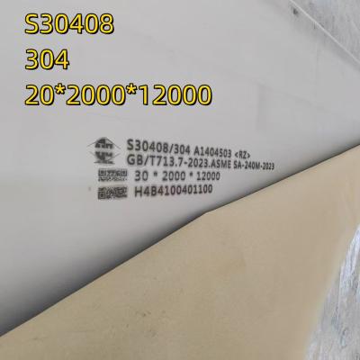 Cina S30408 Stainless Steel Plate SS 304 PLATE  4MM X 2000 X 6000 Austenitic Steel Plate 20*2000*12000 in vendita