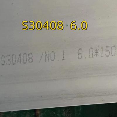 China ASTM A240 TP304 S30408 1.4301 Platen van roestvrij staal NO.1 Oppervlakte 1500x3000mm Grootte Te koop