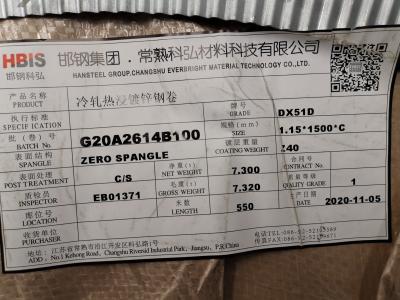 China De hete Ondergedompelde Gegalvaniseerde van het de Roldx51d Z40-Z275 Gegalvaniseerde Metaal van de Staalstrook Stroken Z80 0.53.0mm Te koop