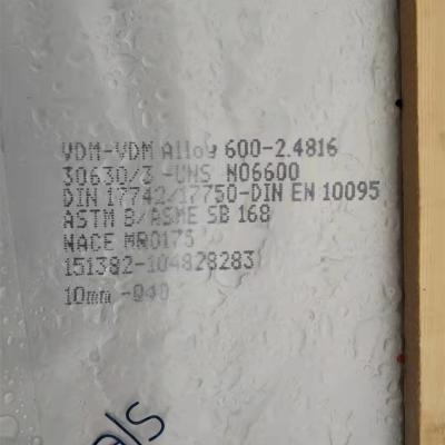 China O níquel baseou oxidação Uns N06600 da placa de Inconel 600 a anti à venda