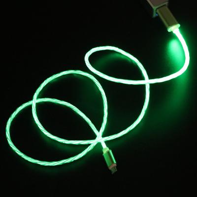 China COMPUTER 4 Mode USB LED Cable, Data Cable Charger with Spiral Light for Smartphone Tablet for sale