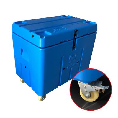 China Waterproof Food Grade Rotomolded Insulated Cool Dry Ice Freezer Boxes Dry Ice Container For Sale for sale