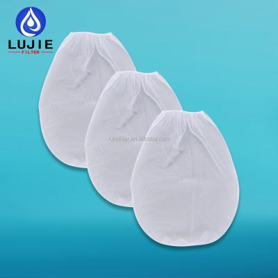 China LUJIE Hotels 125 250 Micron Nylon Mesh 1 Gallon 2 Gallon 5 Gallon Emulsion Coating Pouch Pouring Filter Bags Paint Strainer Bag for sale