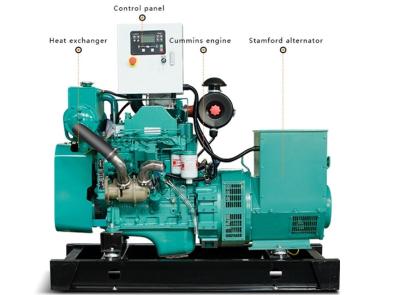 중국 고분고분한 4bt3.9 디젤 엔진을 가진 12kw Cummins 바다 디젤 엔진 발전기 ISO9001 판매용