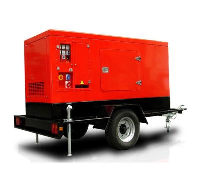 China Mobile Trolley 630A DC Diesel Welder Generator Trailer Dual Handles 20kw ARC Welding Genset for sale