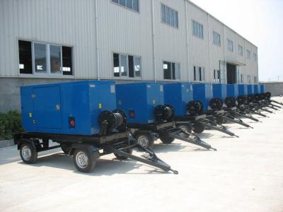 China Carretilla móvil Perkins Diesel Generator 65Kva 150kw 100kva refrigerado por agua en venta