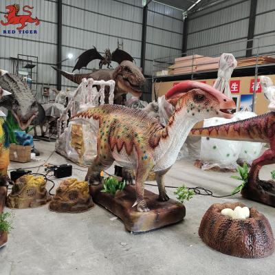 China Realistischer animatronischer Parasaurolophus-Dinosaurier-Jurassic-Vergnügungspark-Dinosaurier zu verkaufen