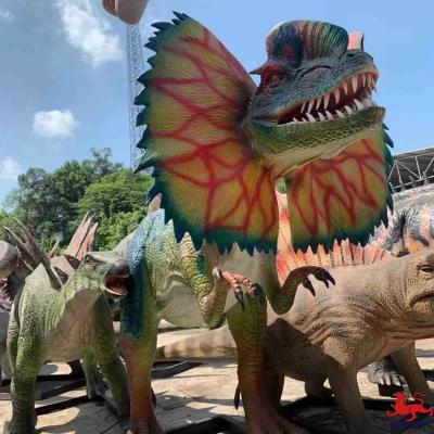 China Equipamento de Parque Temático Modelo de Dilofossauro Animatrônico Realista Dilofossauro à venda