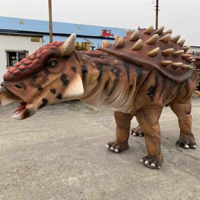 Cina Colore naturale Costume da dinosauro realistico Controllo manuale Costume da anchilosauro in vendita