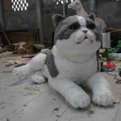 China Lebensgroße realistische animatronische Katze, interaktive sprechende schöne Katze zu verkaufen