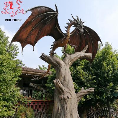 China Estatuas de tamaño natural animales Sunproof de los productos de encargo de la fibra de vidrio del parque temático en venta