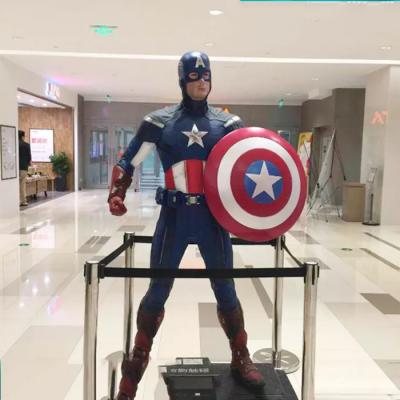 China Harzfigur Marvel Statue Outdoor Captain America Skulptur zu verkaufen