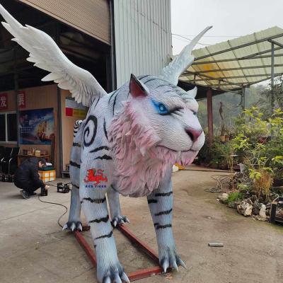 중국 sun resistance Realistic Animatronic Animals Chinese Mythological Creatures White Tiger 판매용