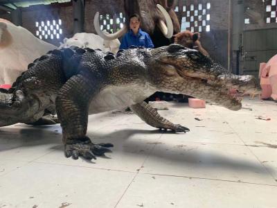 China Traje realista interactivo del cocodrilo para el parque de atracciones en venta