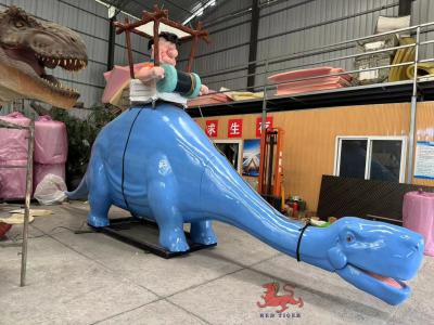 China Fiberglass Cartoon Dinosaur Animatronic Ride on Dinosaur for sale