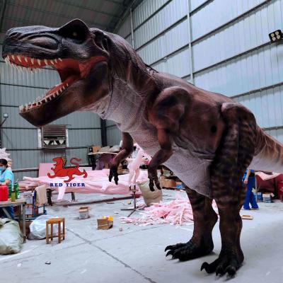 China Large realistic t rex lifelike adult costume trex hidden legs dinosaur costume length 8m for sale