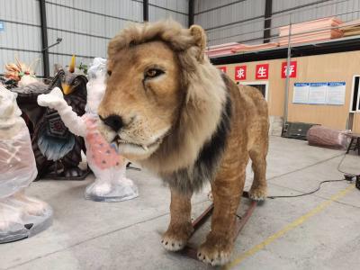 China Remote Control Realistic Animatronic Life Size Lion Customized for sale