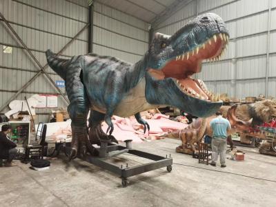 China Weerbestendige Realistische Animatronische Dinosaurus T-rex Servomotoren Dinosaurus Breed scala aan bewegingen Te koop