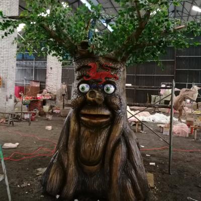 China Theme Park Garden Animatronic Plant Talking Tree Sunproof for sale