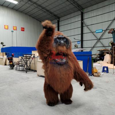 China Adult Gorilla Costume Realistic Orangutan Suit For Theme Park for sale