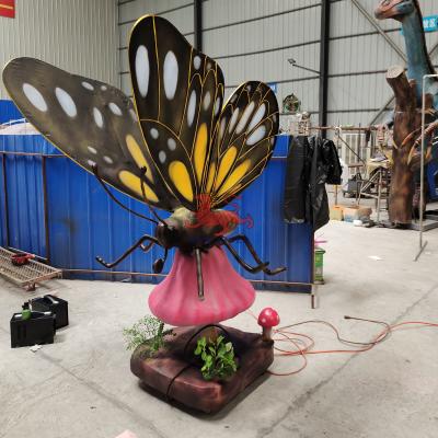 China Waterproof Theme Park Realistic Animatronic Butterfly Insect Model For Business Activities for sale