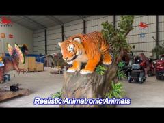 theme park realistic animatronic life size tiger customized