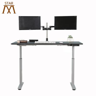 China Metal Style Two Legs Motor Adjustable Modern Height Adjustable Desk Electric Standing Desk (Height) for sale