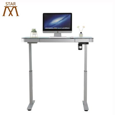 China Mstar Electric Height Adjustable (Height) Adjustable Standing Desk Sit Stand Desk With Single Motor for sale