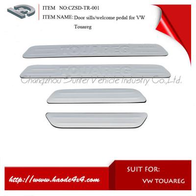 China 304 Stainless Steel Mirror Door Sills Mirror Guard Skid Plate Running Panel Tow Bar Grill For VW Touareg for sale