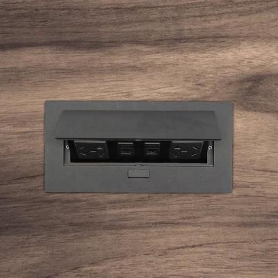 China Residential / Multi-Purpose Desktop Socket With Charger Plugs In Socket Power Strip Tabletop Outlet Box for sale