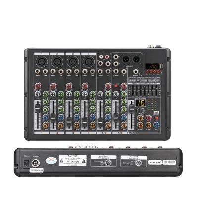 China Metal+plastic 8 Channel Mixer Wireless Audio Studio Interface Sound Master Mini Audio Mixer For Phone Computer/Home Party for sale