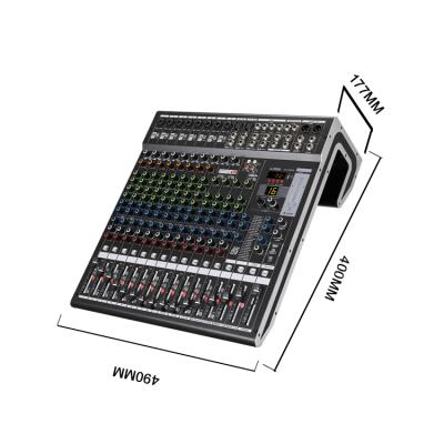 China Metal+plastic 16 Channel Live Audio Mixer Sound Mixing Console Computer Input 48v Power Model Origin Type For Karaoke Party for sale